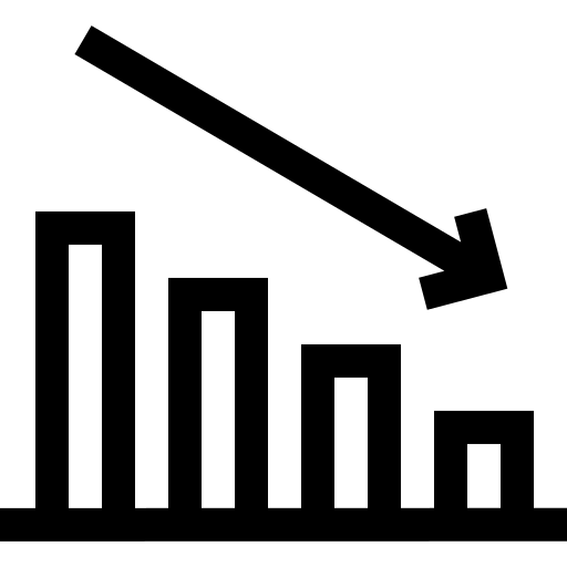 schéma d'une courbe descendante